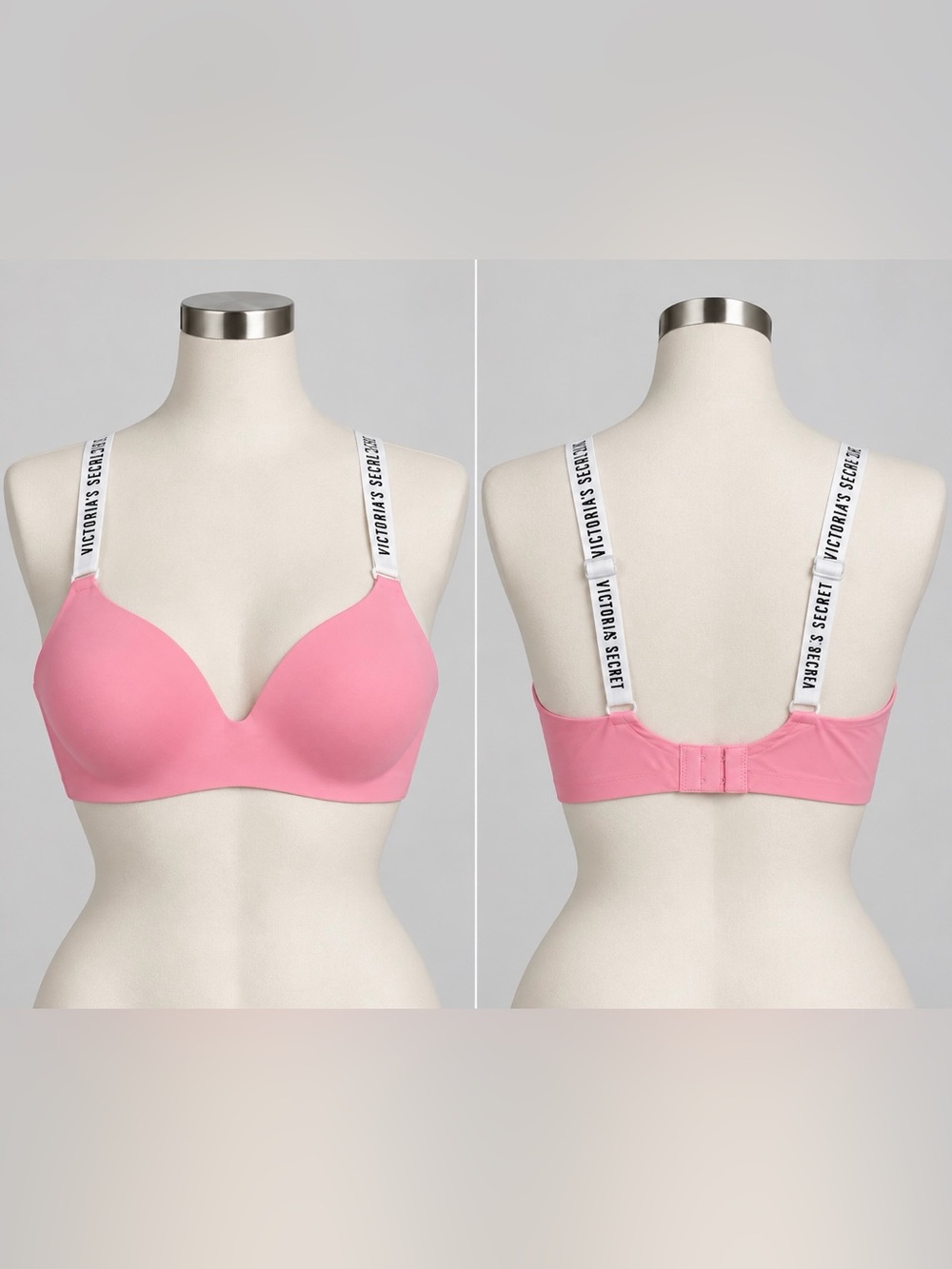 Victoria's Secret Pink Logo Strap T-Shirt lightly lined Bra size 36 C